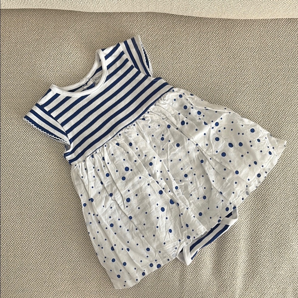 Absorba Striped and Polka Dot Dress